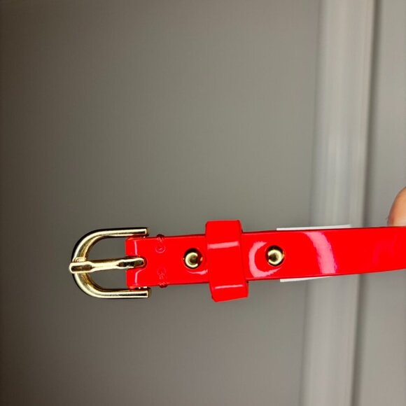 ANN TAYLOR NEW Hot Pink / Orange Skinny Belt Womans L - Picture 4 of 5